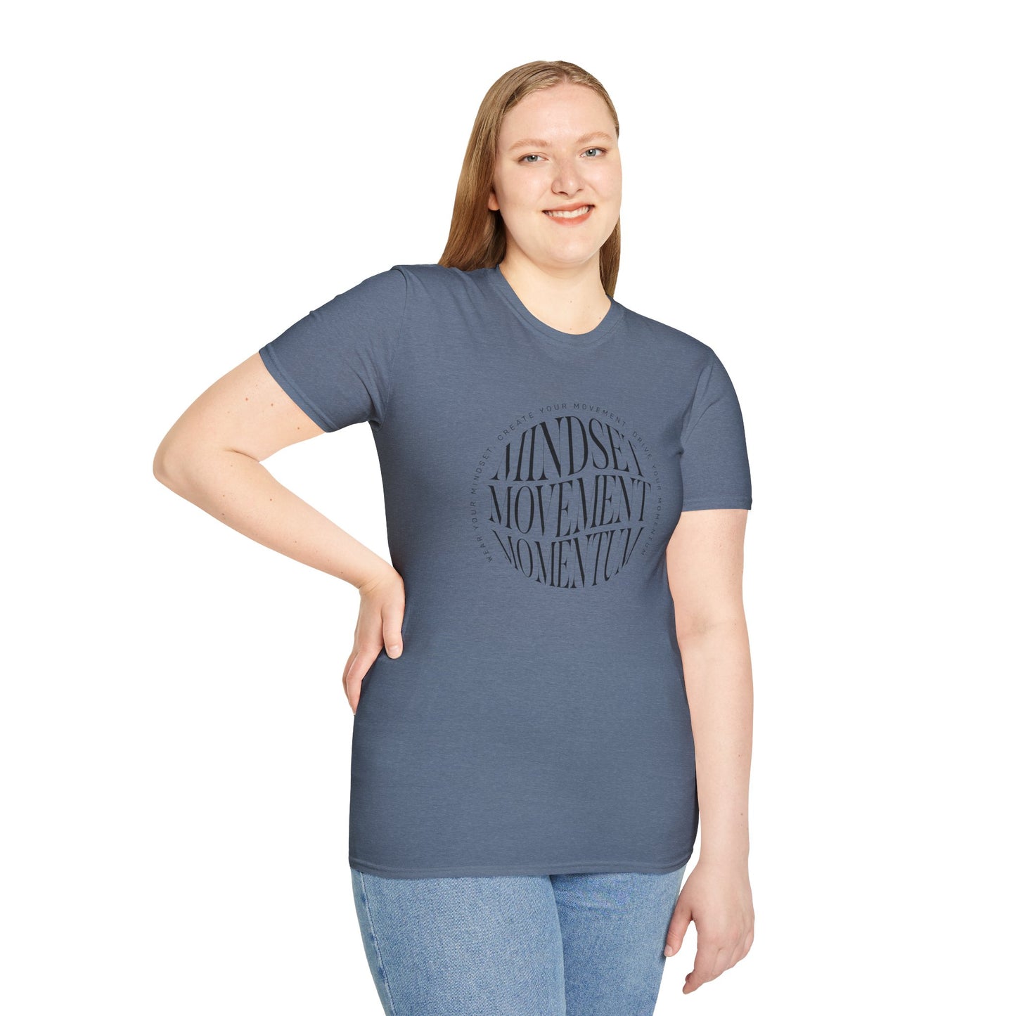 "Mindset, Movement, Momentum" – Motivation in Motion T-Shirt