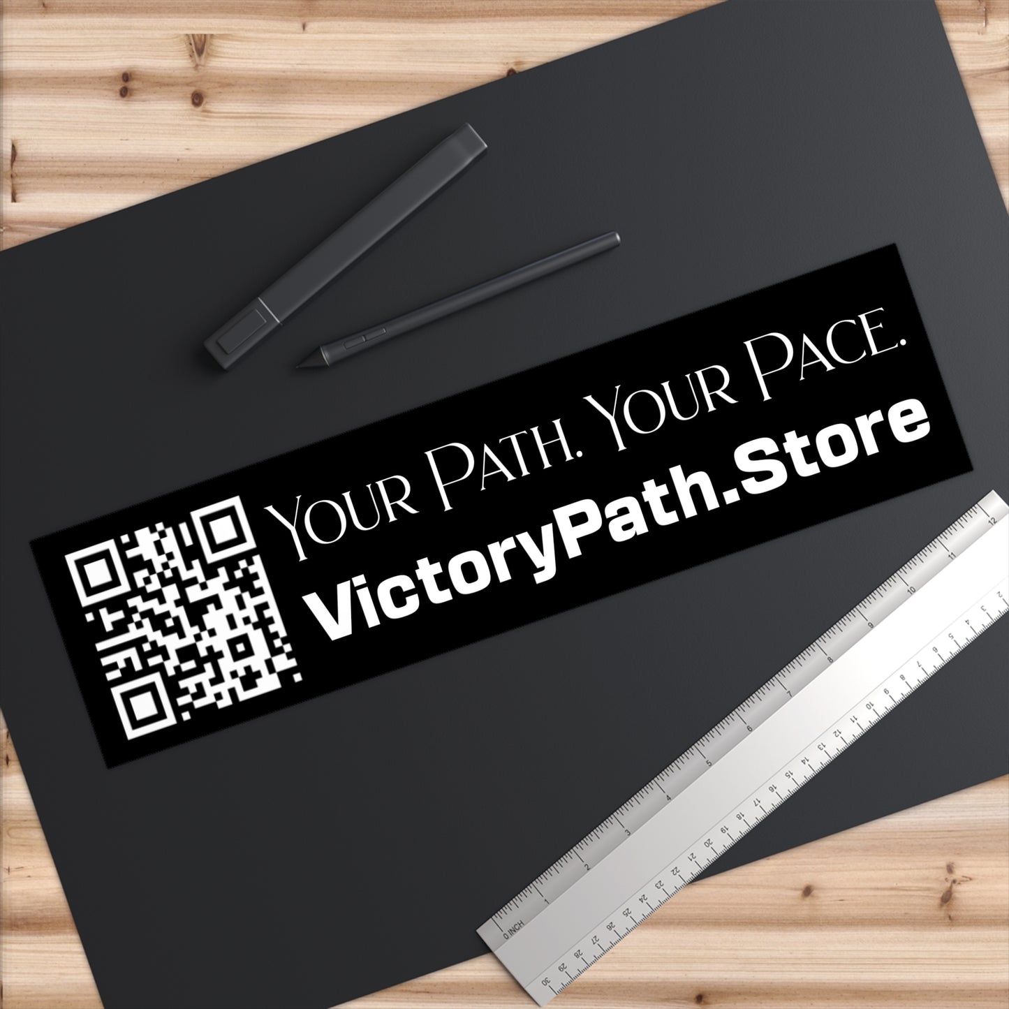 Victory Path Bumper Sticker (15"X3.75")