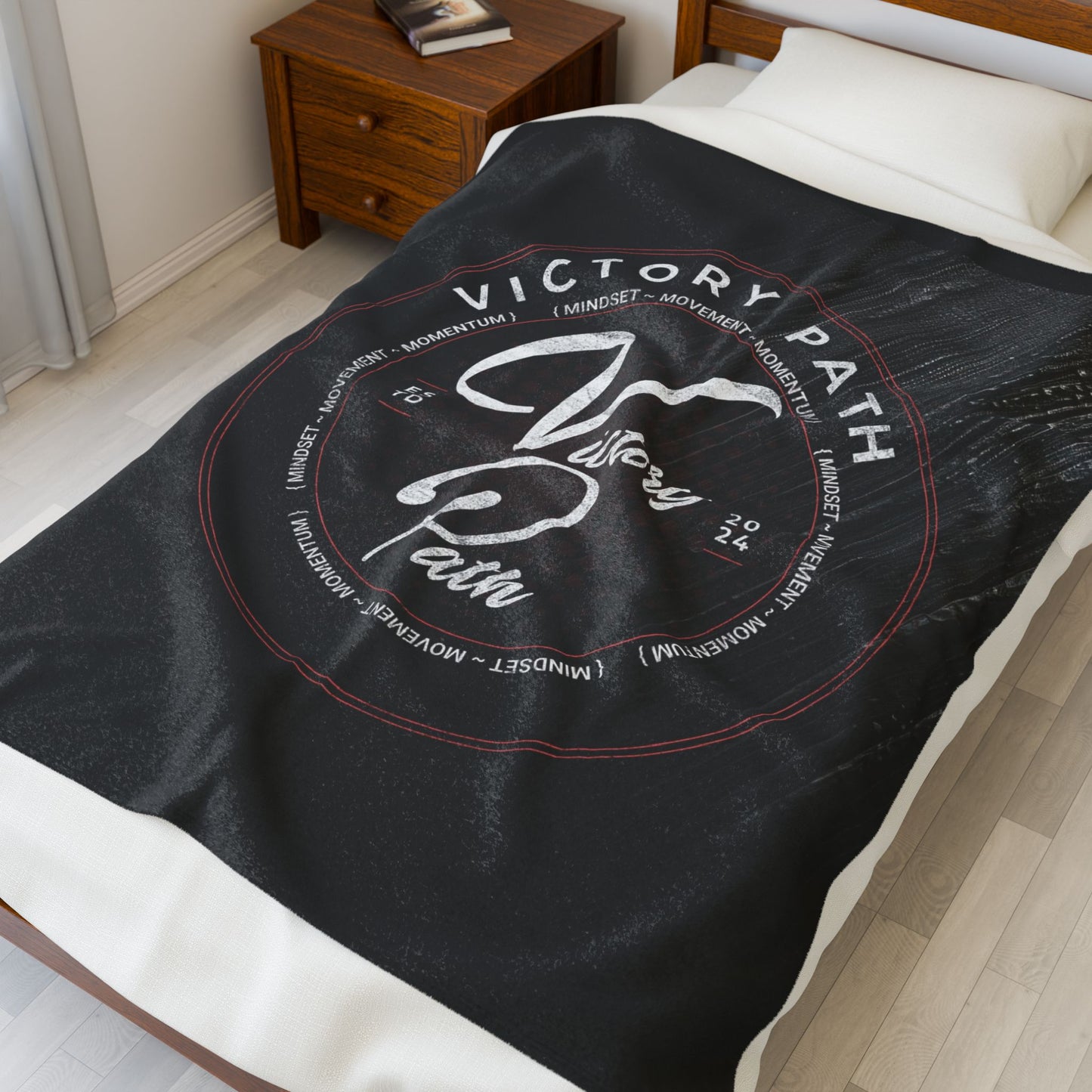 Cozy Velveteen Plush Blanket - Victory Path Throw for Comfort