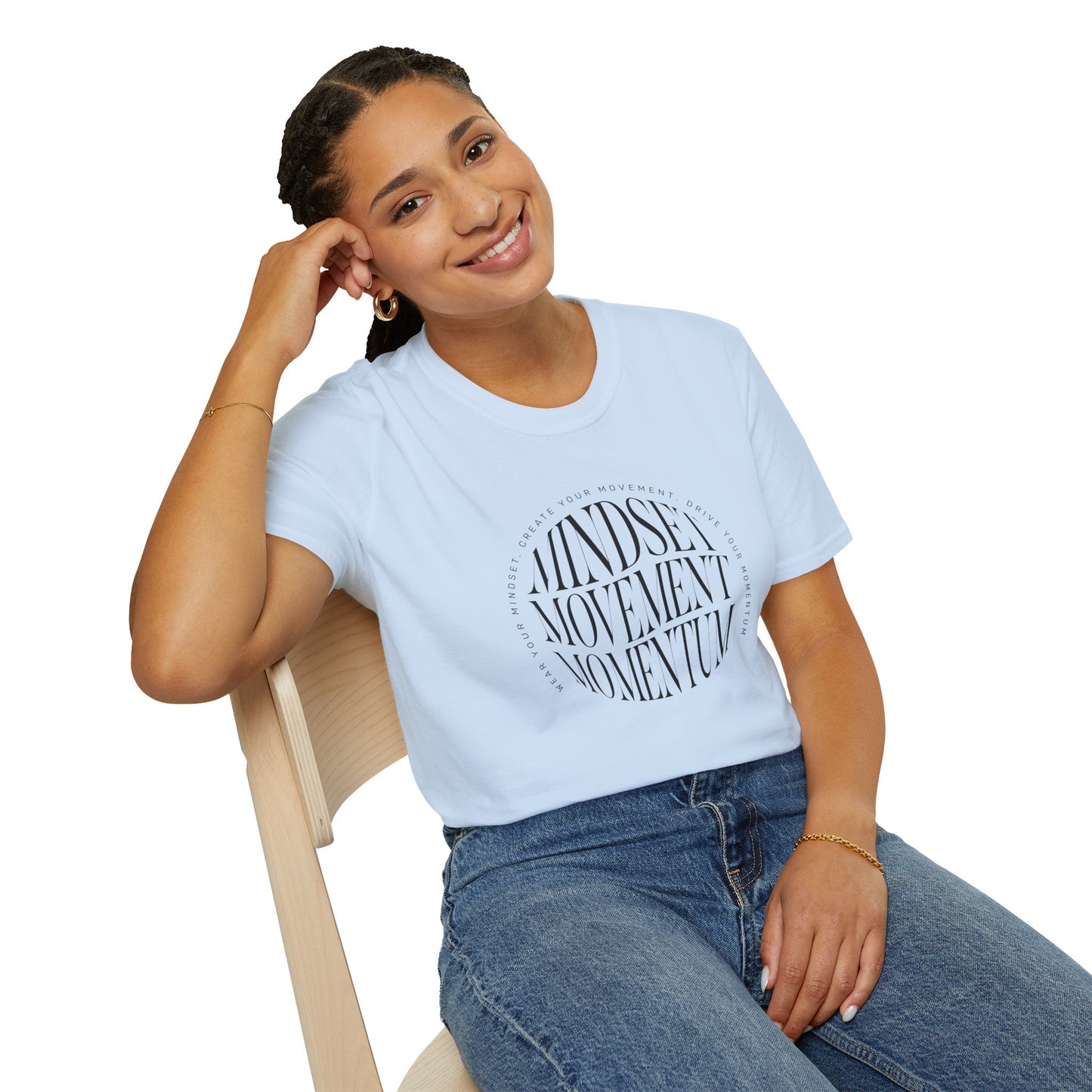 "Mindset, Movement, Momentum" – Motivation in Motion T-Shirt