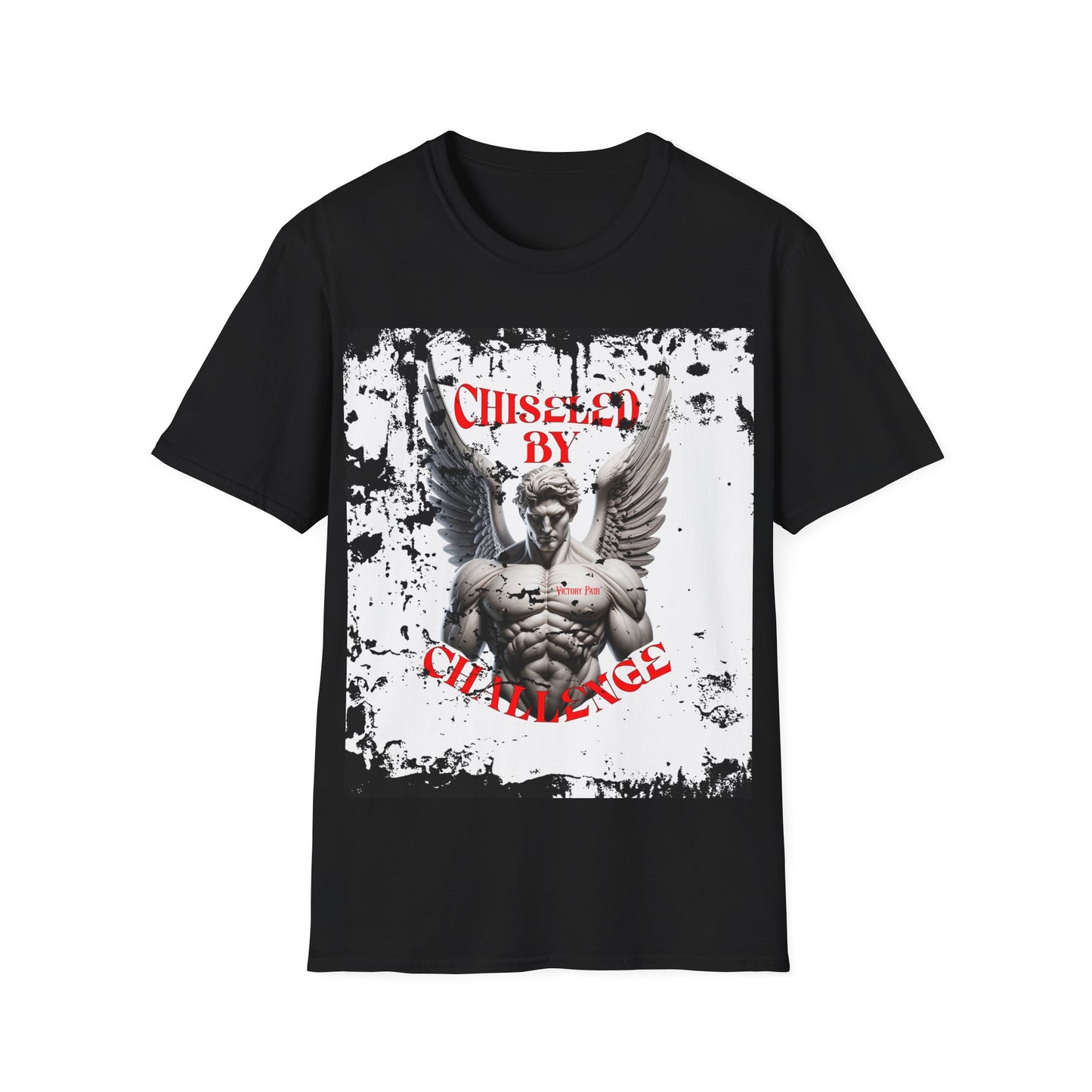 "Chiseled by Challenge" – Strength & Resilience Motivational T-Shirt