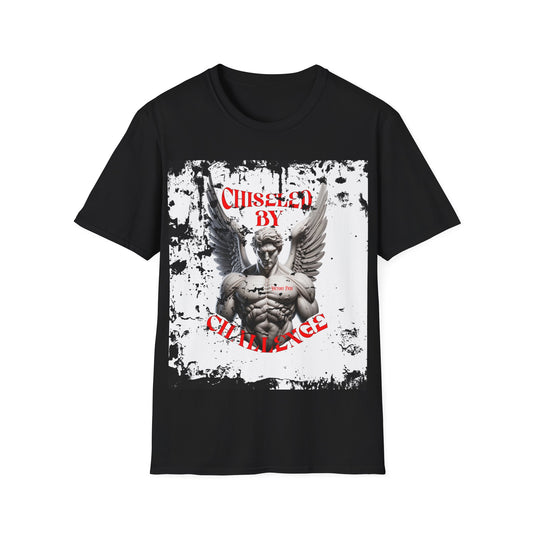 "Chiseled by Challenge" – Strength & Resilience Motivational T-Shirt