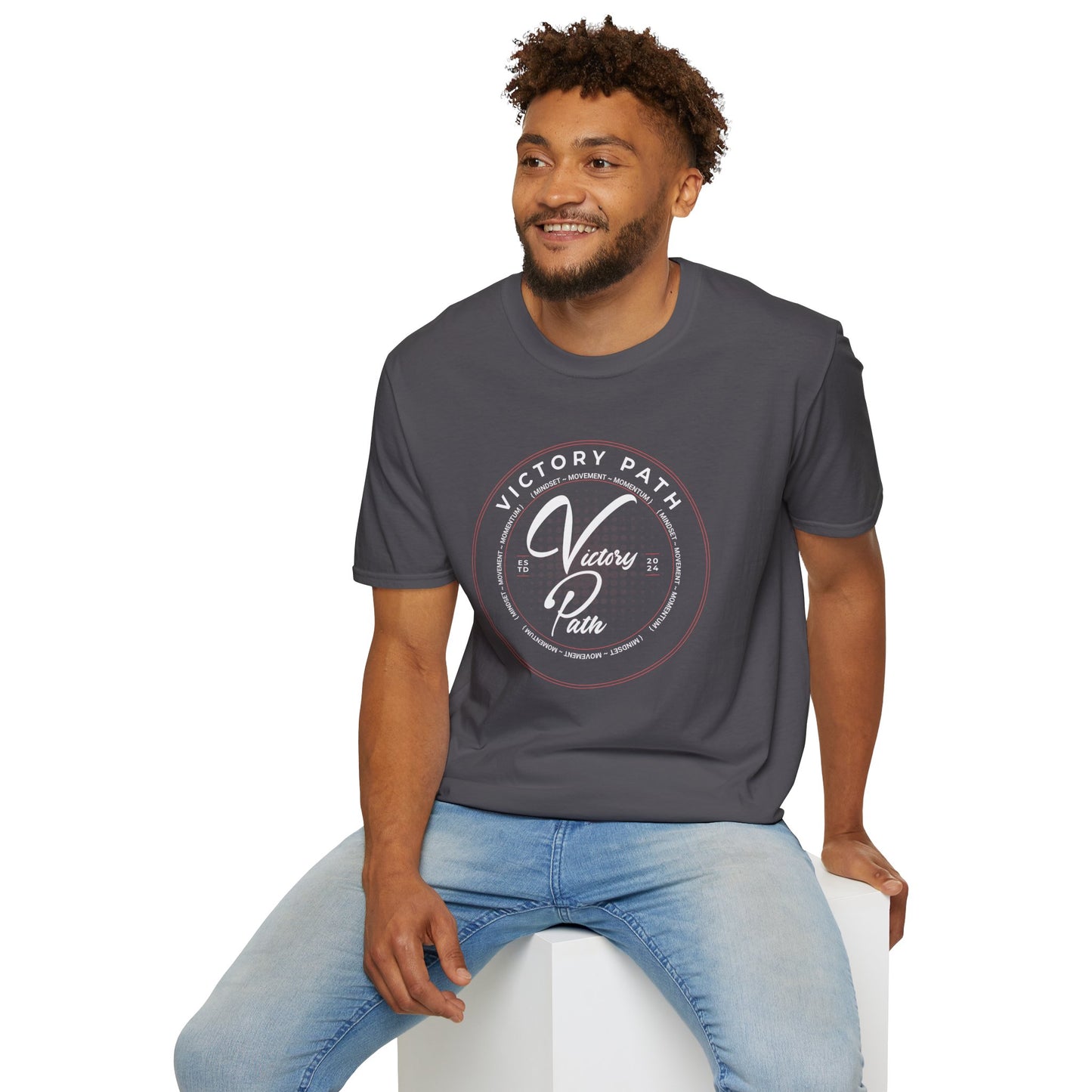 Victory Path Emblem Tee – Mindset. Movement. Momentum."