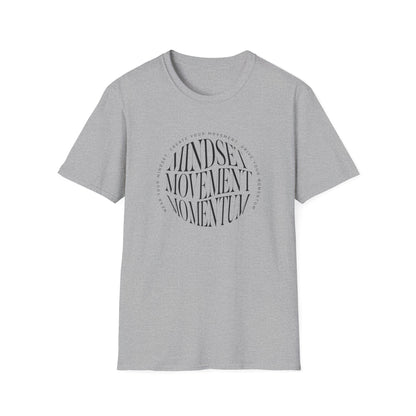 "Mindset, Movement, Momentum" – Motivation in Motion T-Shirt