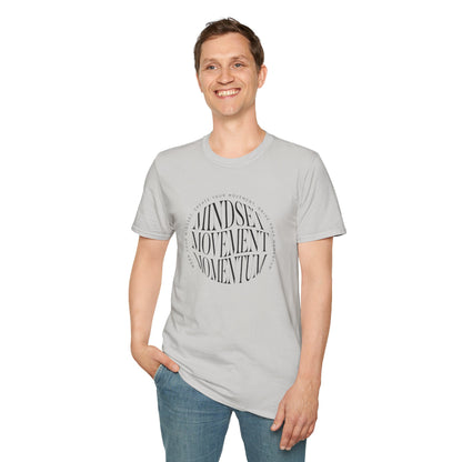 "Mindset, Movement, Momentum" – Motivation in Motion T-Shirt