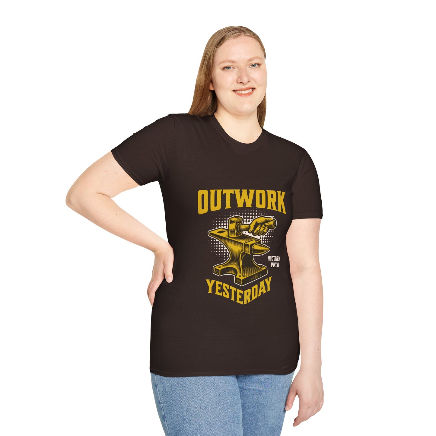 "Outwork Yesterday" – Hard Work & Hustle Motivational T-Shirt
