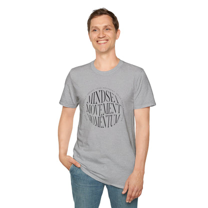 "Mindset, Movement, Momentum" – Motivation in Motion T-Shirt