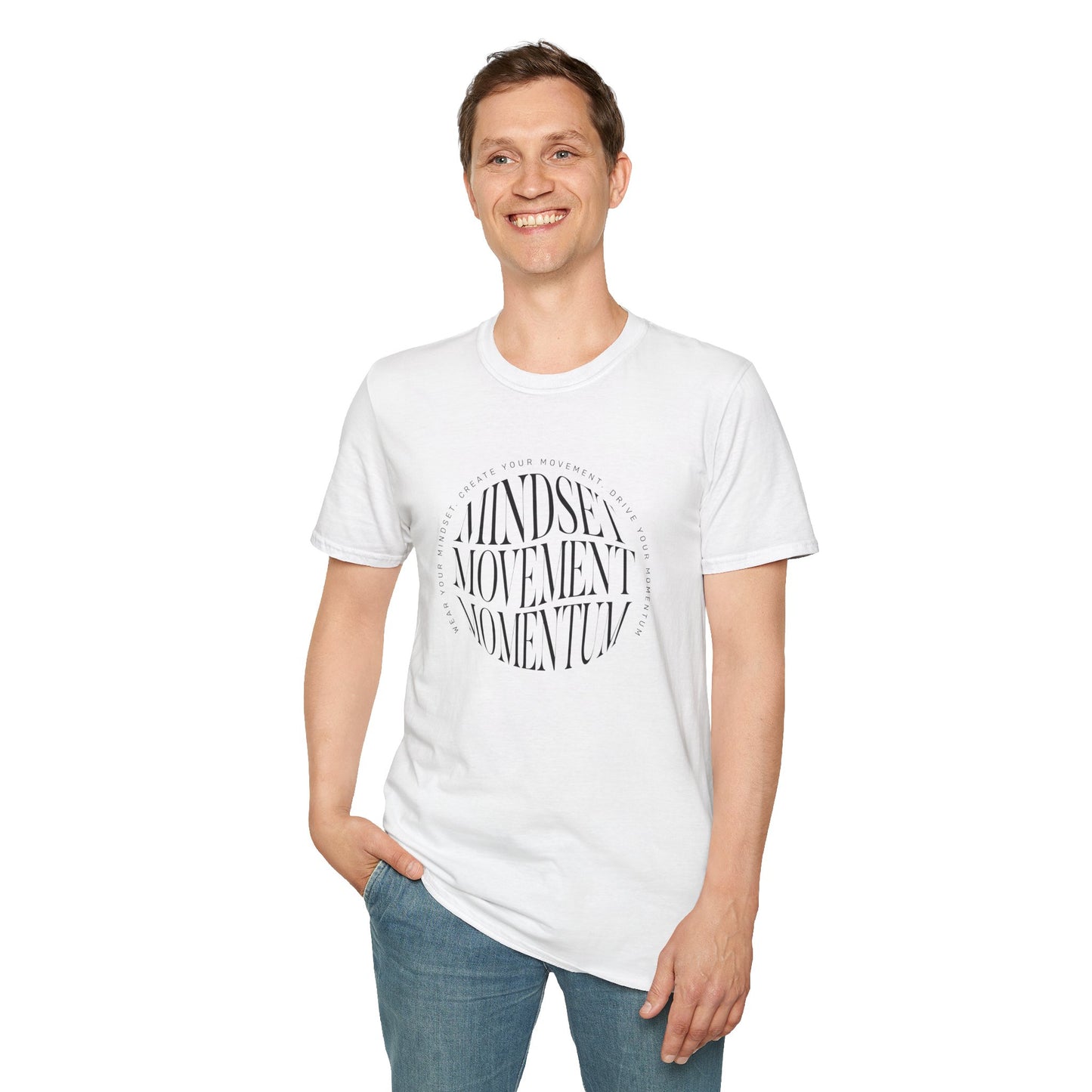 "Mindset, Movement, Momentum" – Motivation in Motion T-Shirt