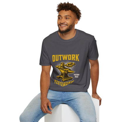 "Outwork Yesterday" – Hard Work & Hustle Motivational T-Shirt