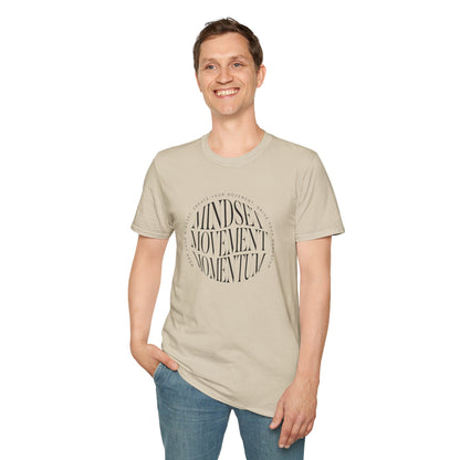"Mindset, Movement, Momentum" – Motivation in Motion T-Shirt
