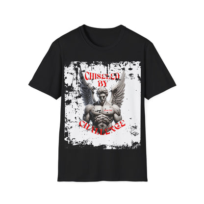"Chiseled by Challenge" – Strength & Resilience Motivational T-Shirt