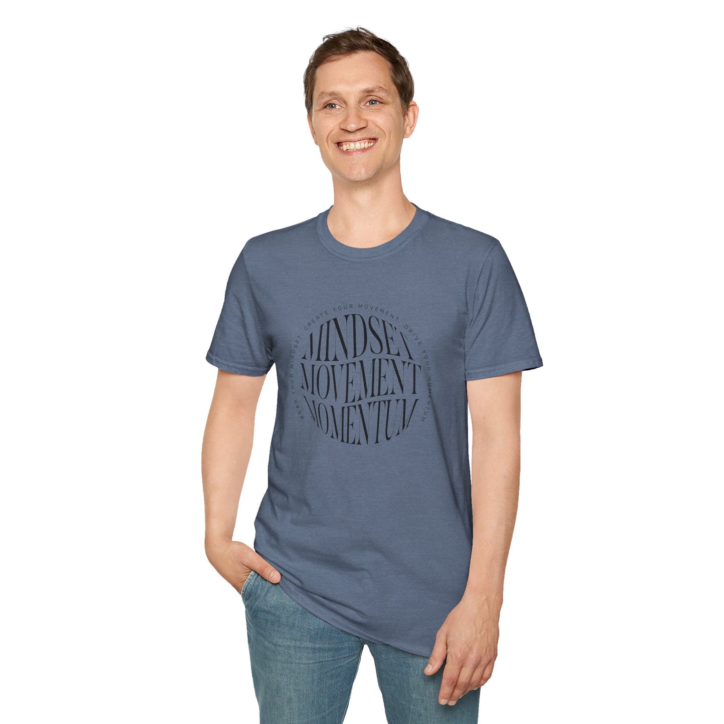 "Mindset, Movement, Momentum" – Motivation in Motion T-Shirt
