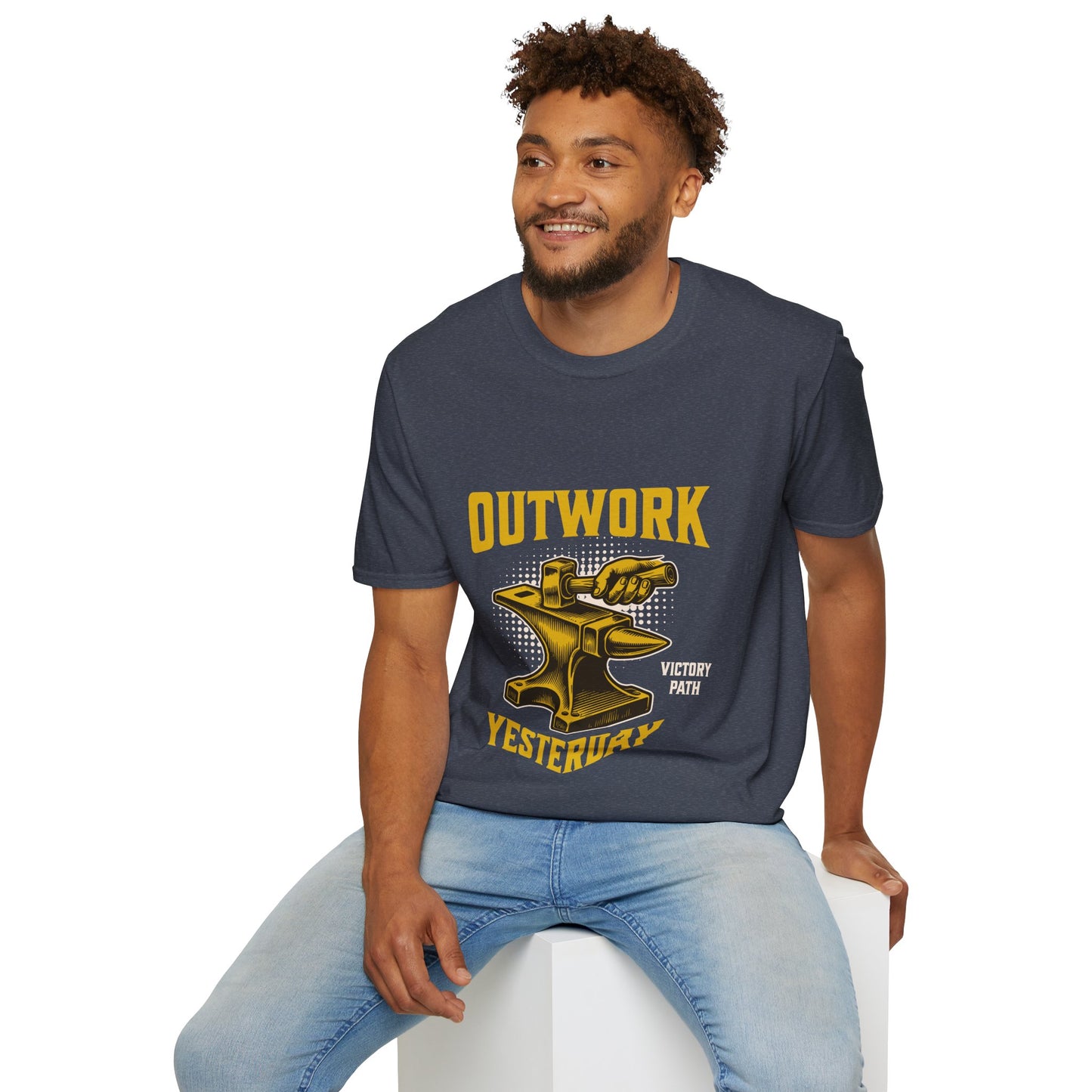 "Outwork Yesterday" – Hard Work & Hustle Motivational T-Shirt