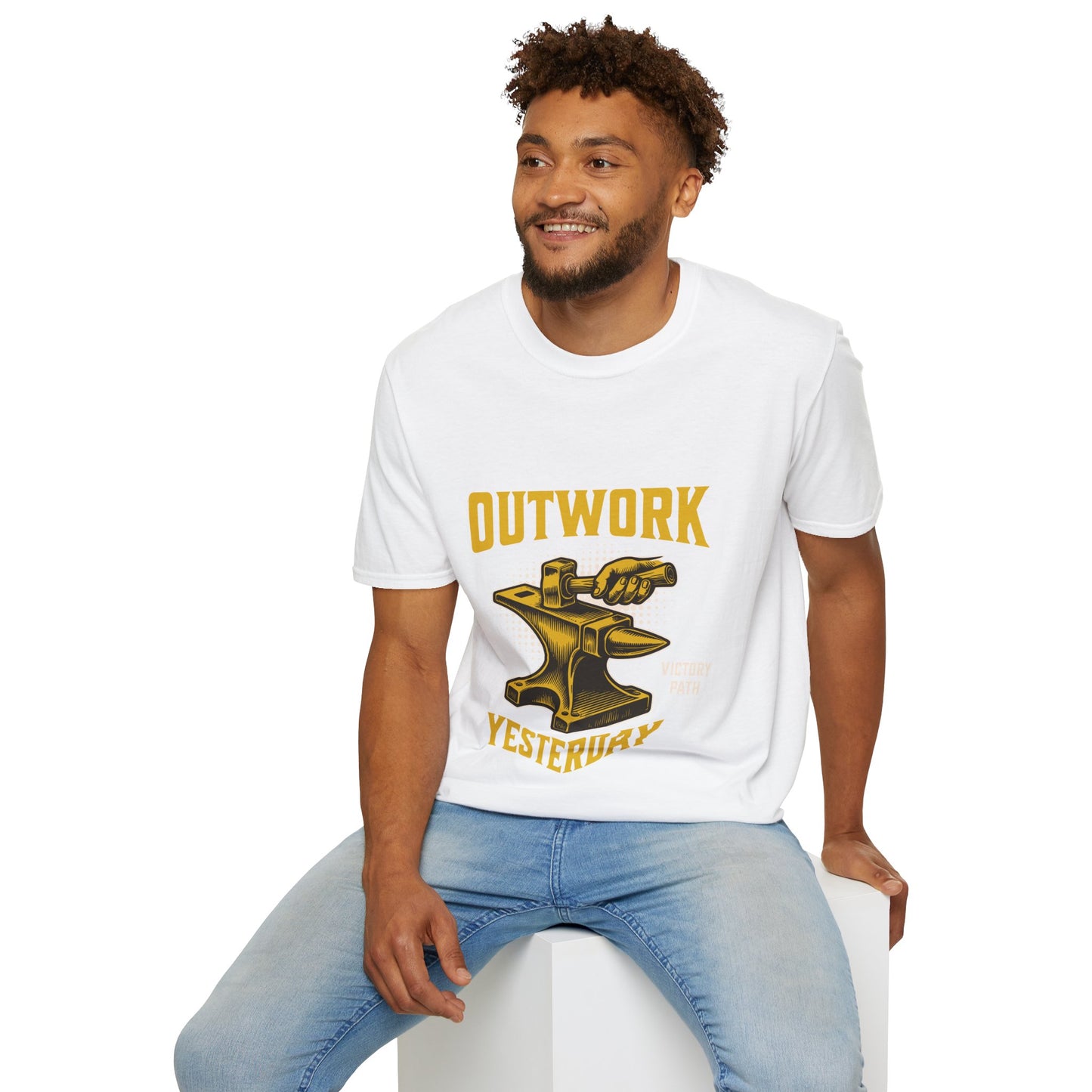 "Outwork Yesterday" – Hard Work & Hustle Motivational T-Shirt
