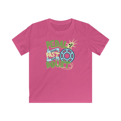 Kids Motivational T-Shirt – Pedal Past Doubt