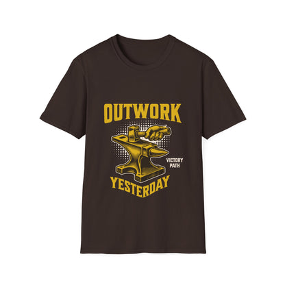 "Outwork Yesterday" – Hard Work & Hustle Motivational T-Shirt