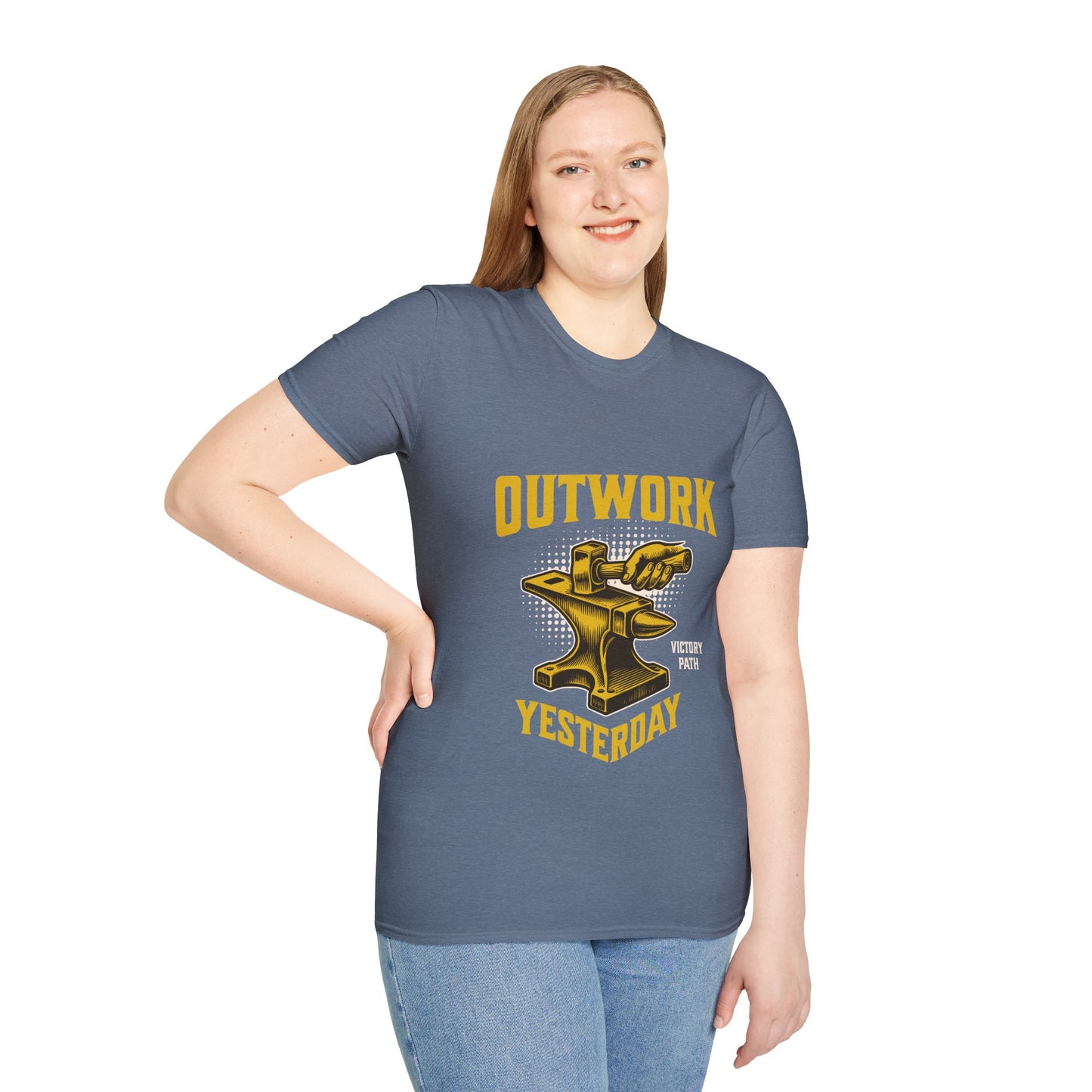 "Outwork Yesterday" – Hard Work & Hustle Motivational T-Shirt