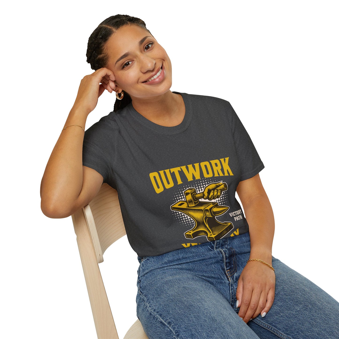 "Outwork Yesterday" – Hard Work & Hustle Motivational T-Shirt